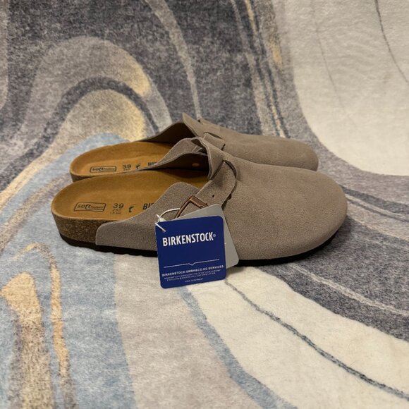 Birkenstock Boston Clog Suede Sandal Taupe Women’s Size 7 , 8 And 9 - Picture 3 of 5
